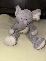 Spark Create Imagine Elephant Baby Toy Arms And Legs Stretch 12” Gray