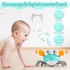 Hirger Crawling Crab Baby Toys 6-12 Months: Infant Tummy Time Toys, Dancing Walk
