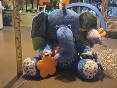 Interactive Hanging Elephant Toy Teether Sensory Stimulation World of Eric Carle