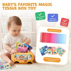 Montessori Sensory Baby Toy Set for 6-12 Months – Stacking Cups, Soft Blocks, Sp
