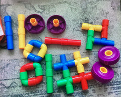 Skoolzy Pipes Construction Building Toy Tubes & Joints for Kid’s Motor Skills