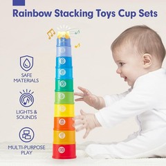 Stacking Toys for Toddlers 1-3 – Stacking Cups – Toddler Toy Age 1-2 Learning…