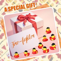 Sotiff 12 Pcs Firefighter Rubber Ducks Bulk 2 Inch 1.77 x 2.17 x 1.97 inches