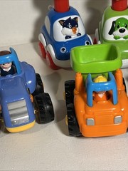 Mixed Lot Of 5 Toddler Preschool Toy Vehicles Construction & Animals