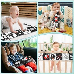 AJsupojouet High Contrast Baby Toys for Newborn | Tummy Time 14×14×3cm, Bee