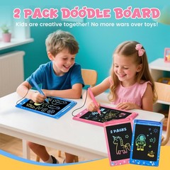 2 Pack LCD Writing Tablet 8.5″ Doodle Board Drawing Tablet for Kits Toddlers