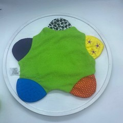 Lamaze Tomy Sammy Starfish Sensory Crinkle Plush Baby Toy Blue Green Teether 12″