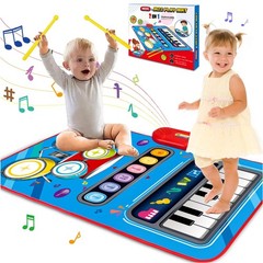 Tapete Musical Dos En Uno Con Piano Y Tambor Para Bebes Estilo De Lujo