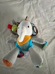 Skip Hop Elephant Plush Baby Activity Mirror Toy Teether Rattle Tags Sensory