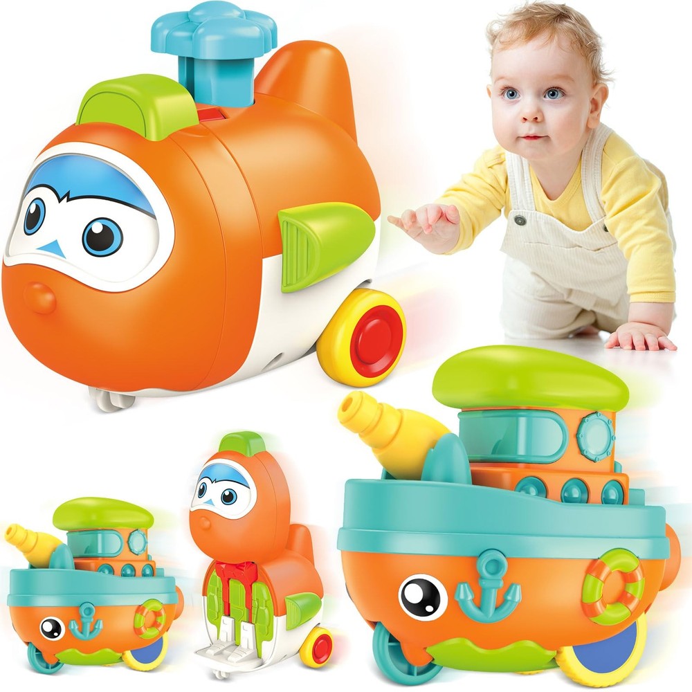 Toddler Toys for 1 Year Old Boy, Press to Go Car Toys for Toddlers 13, Learni…