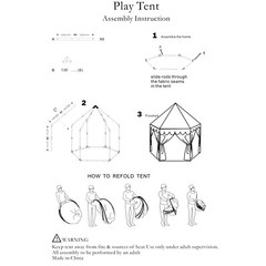 Girls Pink Princess Castle Tent Cute Playhouse Children Kids Play Tent Xmas Toys
