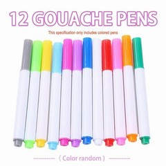 Reusable Erasable Doodle Book Kids Drawing Pad with 12 Watercolor Pens Toy Set