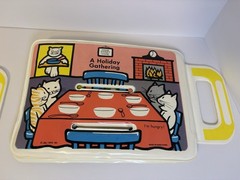 Two Vintage Johnson & Johnson Baby Bear Plays At Home Vinyl Book Bath 1982 Used