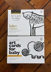 Wee Gallery Art Cards for Baby 2 Sets Original and Safari Animals Black & White