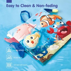 Soft Cloth Crinkle Books for Babies 0-12 Months – Sensory Touch & Feel Toys, 2-P