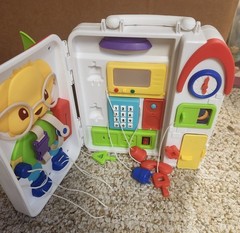 Multicolor Activity House Busy Board w/ Doors Keypad & Keys Numbers & Letters