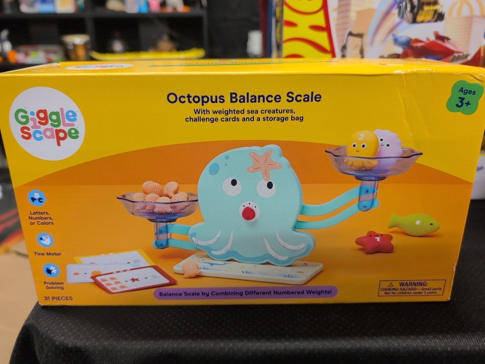 Gigglescape Octopus Balance Scale Educational Toy Collectible For Kids 3+