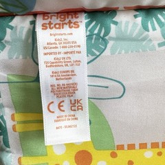Bright Starts Teethe & Read Take Along Cloth Soft Crinkle Teether Book Safari