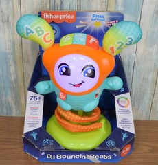 Fisher-Price DJ Bouncin’ Beats Baby Toddler Toy Record & Musical Play Smart NIB