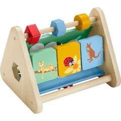 Fisher-Price Wooden Activity Triangle, 3-Sided Fine Motor Toy, Baby & Infant 6M+