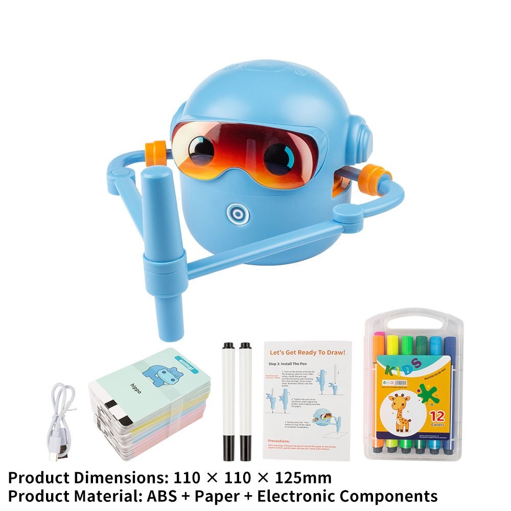 Educational Interactive Drawing Robot Learning Toy With 100 Word Cards For KidJQ