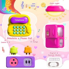 Busy Board for 1-2 Year Old Girl Gift,Musical Toys for Toddlers 1-3…