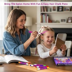 – Girls Gifts Hair Chalk 10 Temporary Non-Toxic Easy Washable Hair Dye