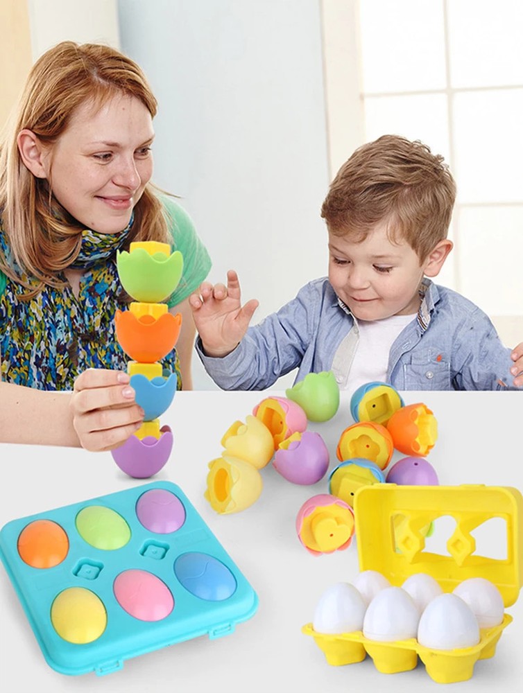 Smart Egg Shape Match Puzzle Montessori Educational Toy for Toddlers Baby Kids