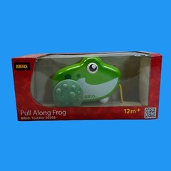 Brio Pull Along Frog 5″ Long 30208 Toddler Pull Toy 12 Months + Brand New