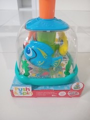 New Playright Aquarium Push & SpinColorful Spinning Fishes 6M+ Baby Toy