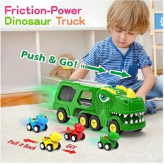 Friction Powered Dinosaur Truck for Toddlers