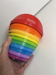 Fisher-Price Rainbow Multicolor Nesting Stacking Cups Set of 10 Toy