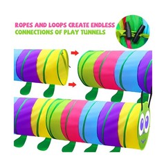 Kids Play Tunnel for Toddlers 1-3, 6 Foot Baby with 2 Mesh Side… FAST USA SHIP