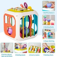 Kids Montessori Sensory Learning Toy Shape Sorting Fine Motor Activity Set