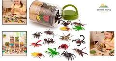 60 Miniature Insect Figurines in Storage Tube for Educational Play and Fun