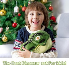 Dinosaur Toy Figures with Eggs & Trees – 45PCS Non-Toxic Playset for Toddlers