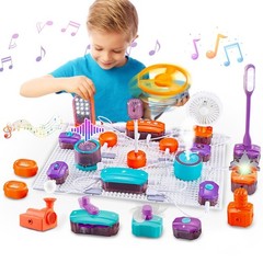 VATOS Science Circuit for Kids, 53PCS DIY Electronics Exploration Kit with 15…