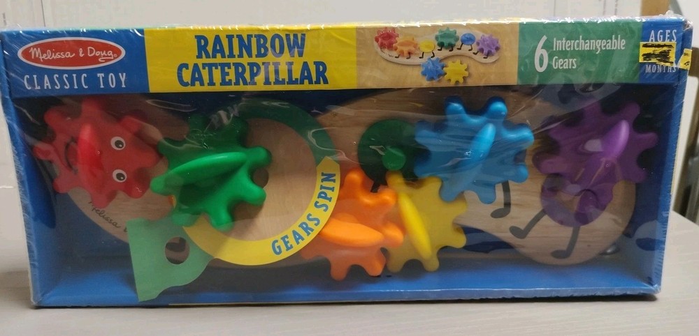 Melissa & Doug rainbow caterpillar six interchangeable gears.
