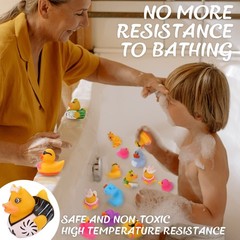 100 Pack Rubber Ducks in Bulk, Assorted Duckies for of 100, Multiple