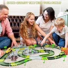 Dinosaur Tracks, 271 PCS Create A Dinosaur World Road Race Dinosaur Race Tracks