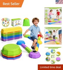 Balance Beams Stepping Stones for Kids, Obstacle Courses Sensory Toys for Tod…