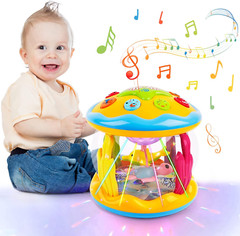 Baby Toys 6 to 12 Months Ocean Projector Baby Light up Toys Musical Tummy Time I