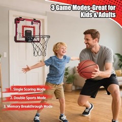 Indoor Basketball Hoop for Kids with Red Led Lights Mini Basketball Hoop with