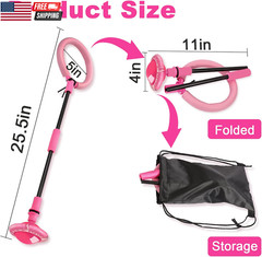 Skip Ball, Portable Foldable Colorful Flash Wheel Swing Ball, Kids Toys for Girl