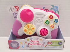 Baby Child Toy Video Game Controller English and Spanish Speaking Words Music