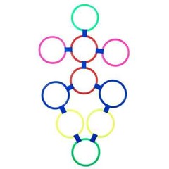 Children Brain Games Hopscotch Jump Circle Rings Set Kids Sensory Play Indoor Ou