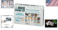 Engaging STEM Rock Science Kit – 15 Specimens, Viewer & Identification Guide