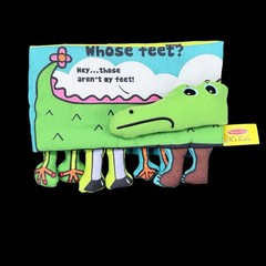 Melissa&Doug Whose Feet? Soft Baby Activity Cloth Book Crocodile #9203 K’s Kids