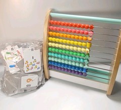 Learning Toy Lot Including Counting Toy -Abacus Module & Puzzle Cards
