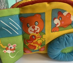 Baby Soft Plush Toy Car Learn Develop Sound Color Travel Buddy Fun Activity VTG